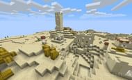 A Minecraft seed with three treasure chests very close to the spawn point of the world. (Image via guide-minecraft.com)